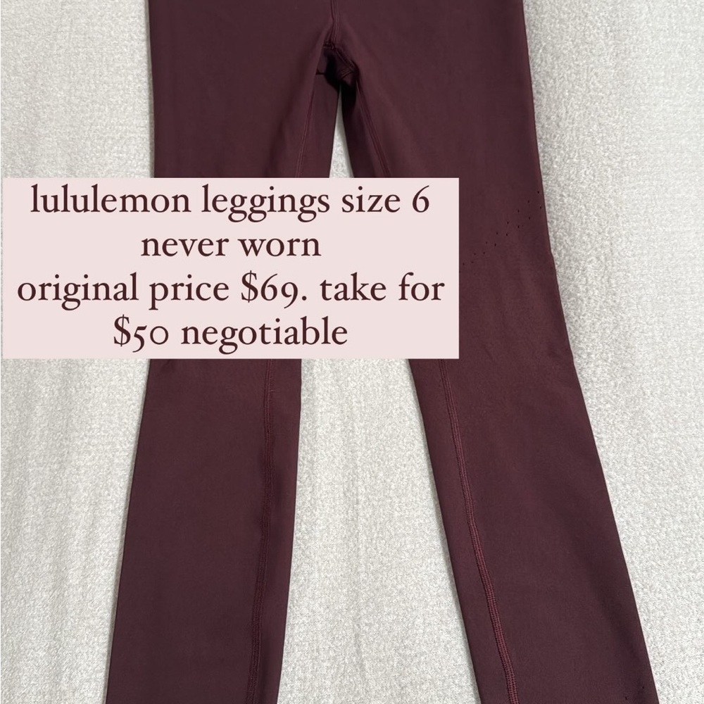Lululemon leggings size 6